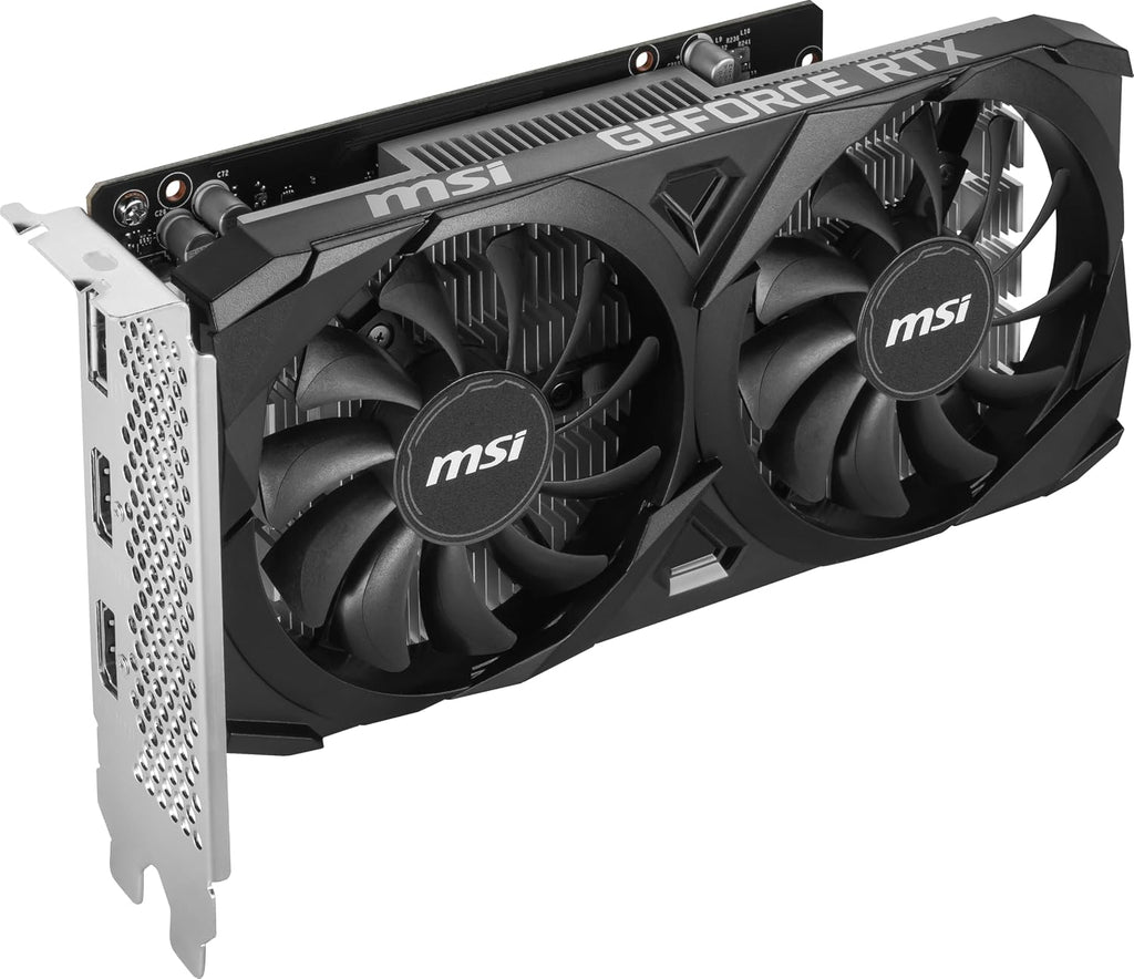MSI Geforce RTX 3050 VENTUS 2X E 6G OC Gaming Graphics Card - 6GB GDDR6, 1492 Mhz, PCI Express Gen 4, 96-Bit, 1X DP (V1.4A), 2X HDMI 2.1 (Supports 4K)