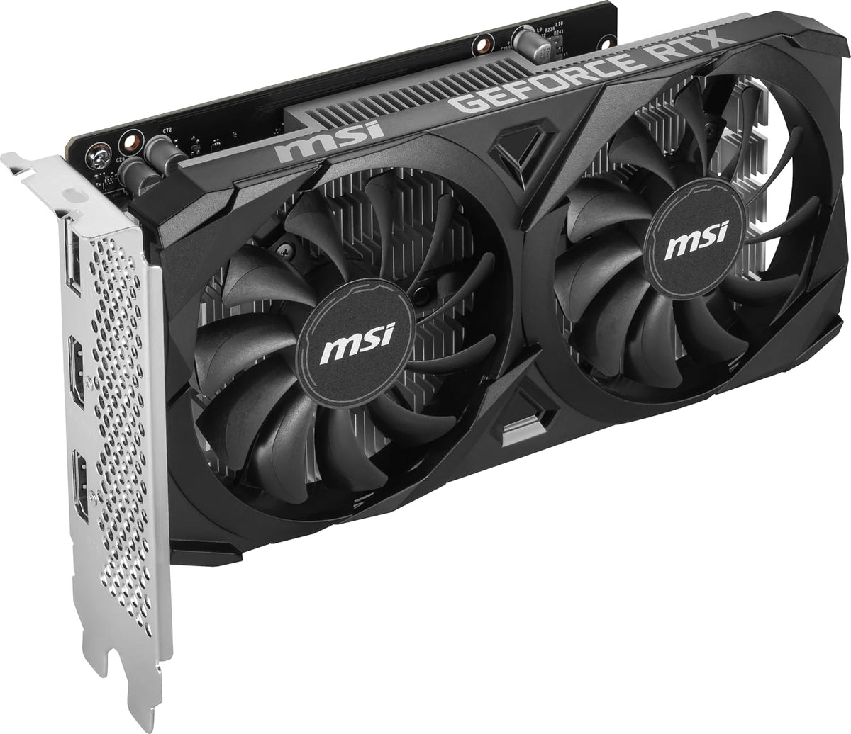 MSI Geforce RTX 3050 VENTUS 2X E 6G OC Gaming Graphics Card - 6GB GDDR6, 1492 Mhz, PCI Express Gen 4, 96-Bit, 1X DP (V1.4A), 2X HDMI 2.1 (Supports 4K)