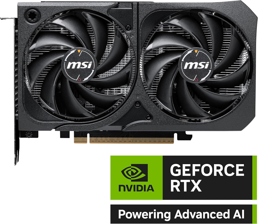 MSI Geforce RTX 5060 8G Shadow 2X OC Graphics Card, 8GB GDDR7 (28Gbps/128-Bit), Pcie 5.0, Dual-Fan Thermal Design (2X Torx 5.0), HDMI 2.1B, DP 2.1B