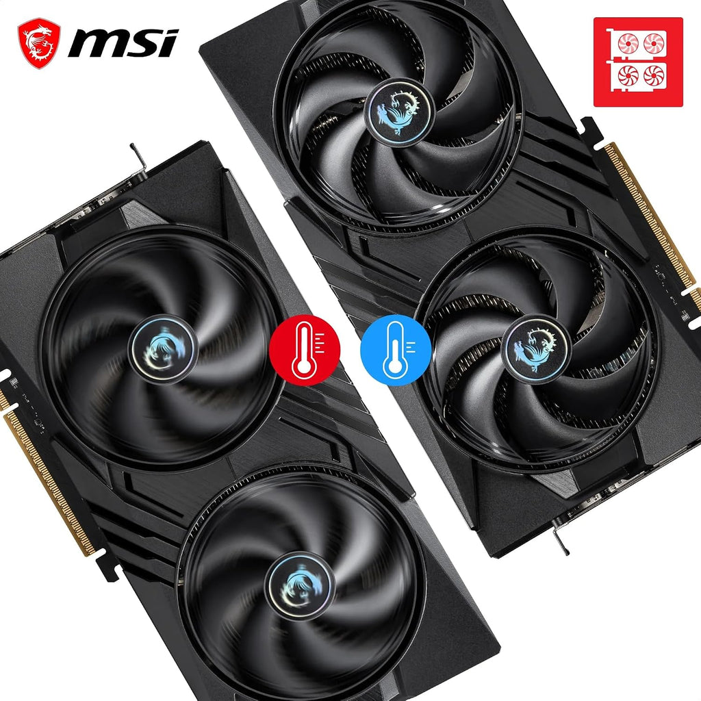 MSI Geforce RTX 5060 8G GAMING OC Graphics Card - RTX 5060 GPU, 8GB GDDR7 (28Gbps/128-Bit), Pcie 5.0 - TWIN FROZR 10 Thermal Design (2 X STORMFORCE FAN) - HDMI 2.1B, Displayport 2.1B