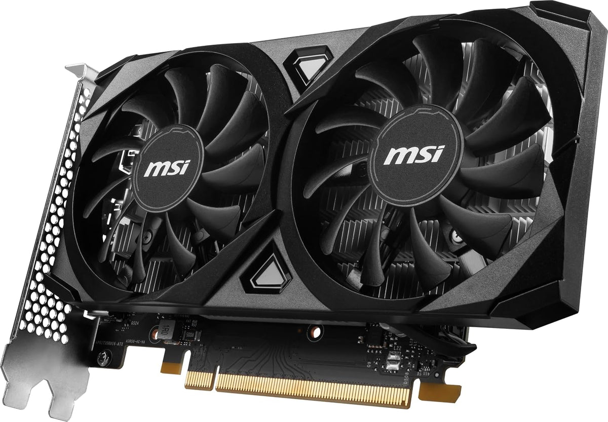 MSI Geforce RTX 3050 VENTUS 2X E 6G OC Gaming Graphics Card - 6GB GDDR6, 1492 Mhz, PCI Express Gen 4, 96-Bit, 1X DP (V1.4A), 2X HDMI 2.1 (Supports 4K)