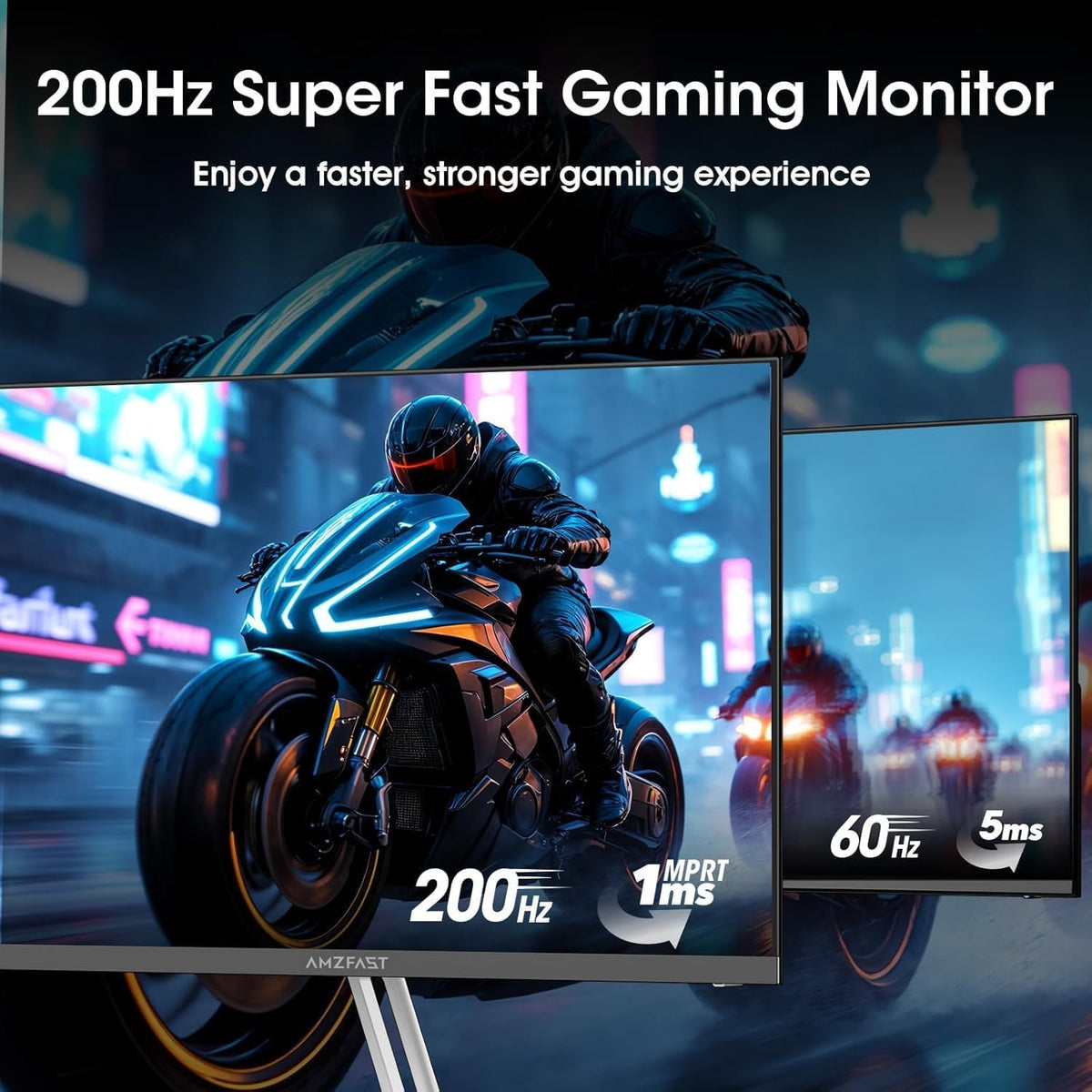 24 Inch 200Hz Gaming Monitor, FHD 1080P Fast IPS, 1Ms MPRT, Adaptive Sync, Ai-Crosshair, 110% Srgb, HDR, Low Blue Light, HDMI2.0&DP1.4, Vesa75X75Mm for PC Desktop Laptop PS5 Xbox, G24X1W
