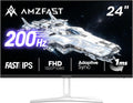 24 Inch 200Hz Gaming Monitor, FHD 1080P Fast IPS, 1Ms MPRT, Adaptive Sync, Ai-Crosshair, 110% Srgb, HDR, Low Blue Light, HDMI2.0&DP1.4, Vesa75X75Mm for PC Desktop Laptop PS5 Xbox, G24X1W