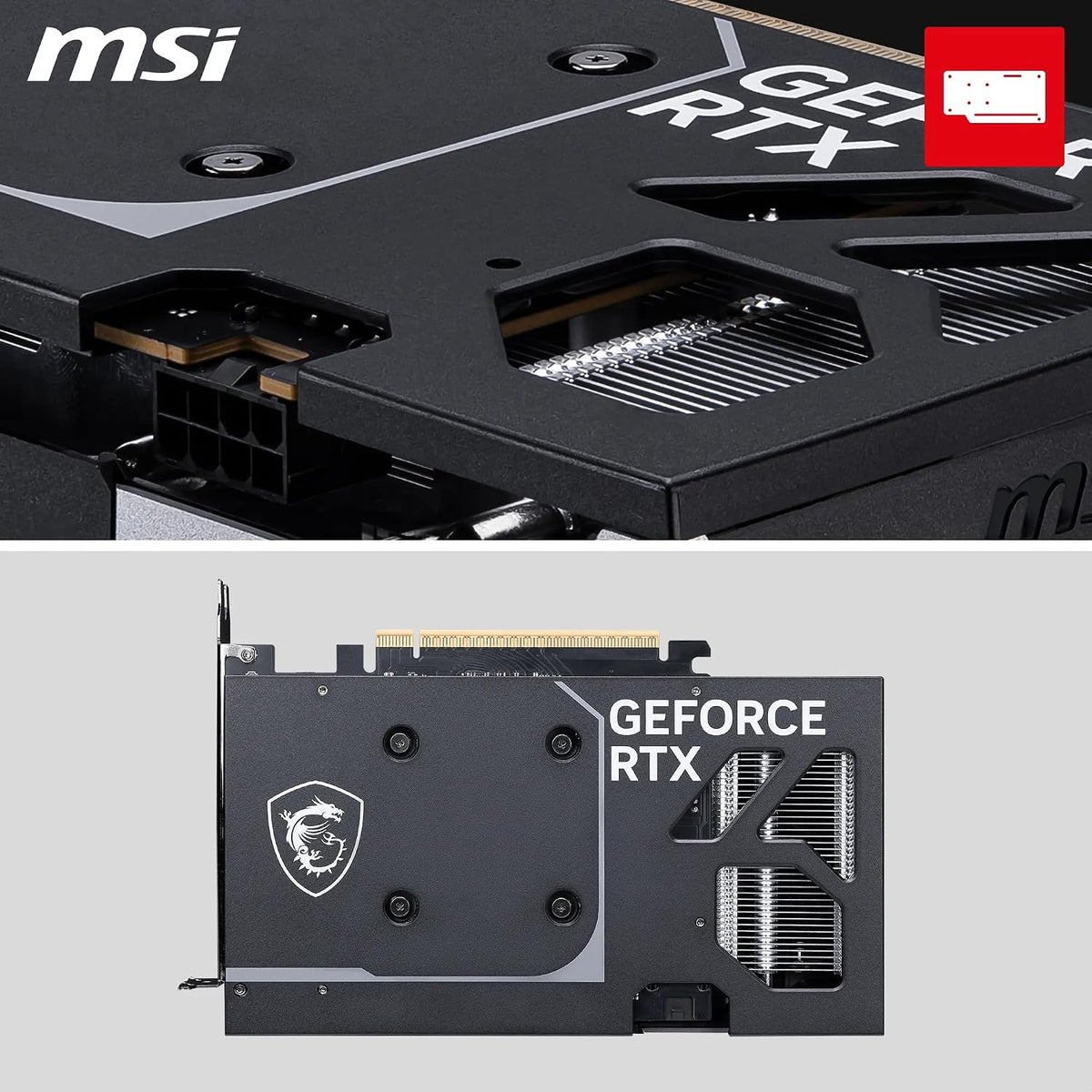 MSI Geforce RTX 5060 8G VENTUS 2X OC Graphics Card - RTX 5060 GPU, 8GB GDDR7 (28Gbps/128-Bit), Pcie 5.0 - Dual-Fan Thermal Design (2 X TORX FAN 5.0) - HDMI 2.1B, Displayport 2.1B