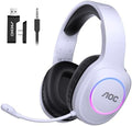 AOC Wireless Gaming Headset for PC, PS5, Bluetooth 5.4 & 2.4Ghz Low Latency Gaming Headset with Mic, Noise Canceling, 7.1 Virtual Surround, 45H Long Battery Life | Bluetooth 5.4, 2.4Ghz Low Latency, Noise Canceling, 7.1 Virtual Surround, 