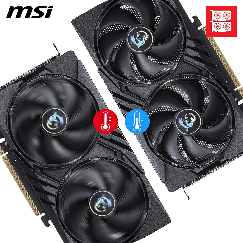 MSI Geforce RTX 5050 8G GAMING OC Graphics Card - RTX 5050 GPU, 8GB GDDR6 (20Gbps/128-Bit), Pcie 5.0 - TWIN FROZR 10 (2 X STORMFORCE FAN) - HDMI 2.1B, Displayport 2.1B