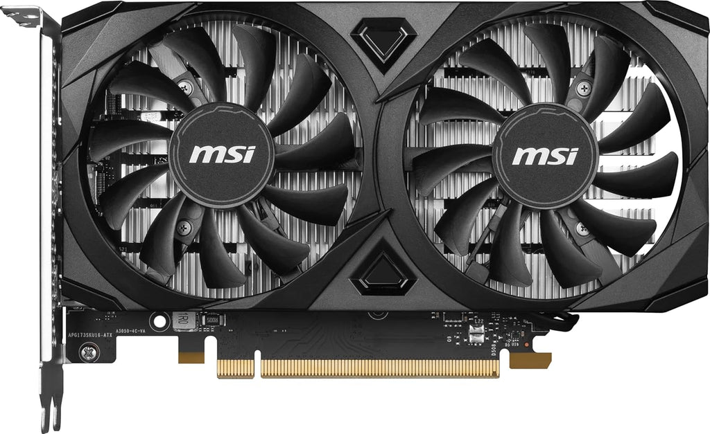 MSI Geforce RTX 3050 VENTUS 2X E 6G OC Gaming Graphics Card - 6GB GDDR6, 1492 Mhz, PCI Express Gen 4, 96-Bit, 1X DP (V1.4A), 2X HDMI 2.1 (Supports 4K)