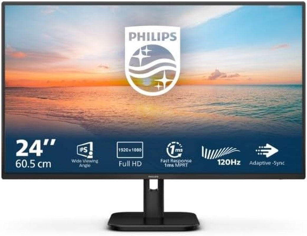 24E1N1100A 23.8 Inch FHD Monitor 120Hz, IPS Panel, 1Ms MPRT, Speakers (1920X1080 HDMI 1X 1.4) Black