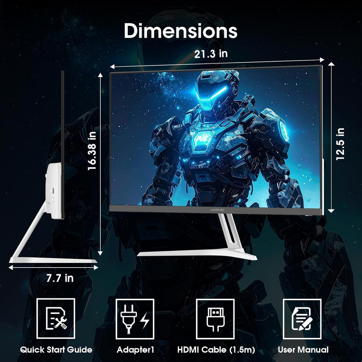 24 Inch 200Hz Gaming Monitor, FHD 1080P Fast IPS, 1Ms MPRT, Adaptive Sync, Ai-Crosshair, 110% Srgb, HDR, Low Blue Light, HDMI2.0&DP1.4, Vesa75X75Mm for PC Desktop Laptop PS5 Xbox, G24X1W