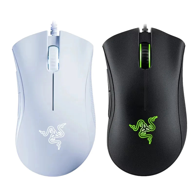 Original Razer Deathadder Essential Wired USB LED Gaming Mouse 6400DPI Optical Sensor 5 Independent Buttons Laptop PC Gamer