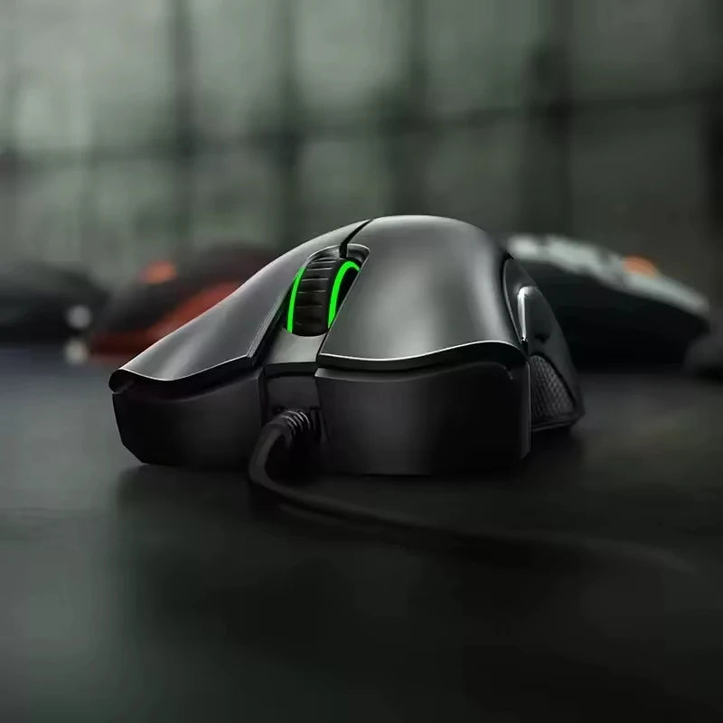 Original Razer Deathadder Essential Wired USB LED Gaming Mouse 6400DPI Optical Sensor 5 Independent Buttons Laptop PC Gamer
