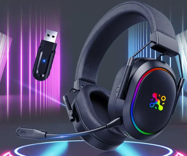 Smartrons F02 Pro 2.4Ghz for Over-Ear ANC Gaming Headphones with Surround Sound for Professional PC Gamers