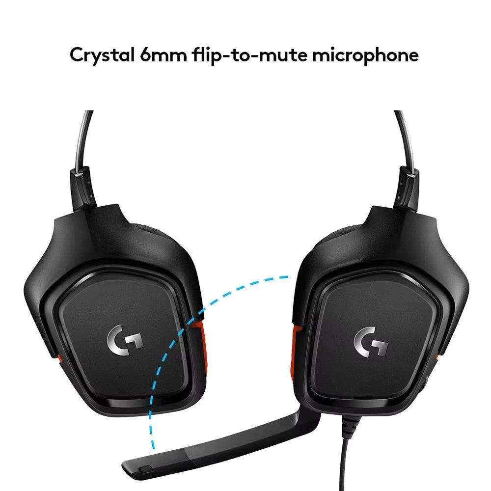 Logitech G331 Wired over Ear Gaming Headphones, 50 Mm Audio Drivers, Rotating Leatherette Ear Cups, 3.5 Mm Audio Jack, with Mic