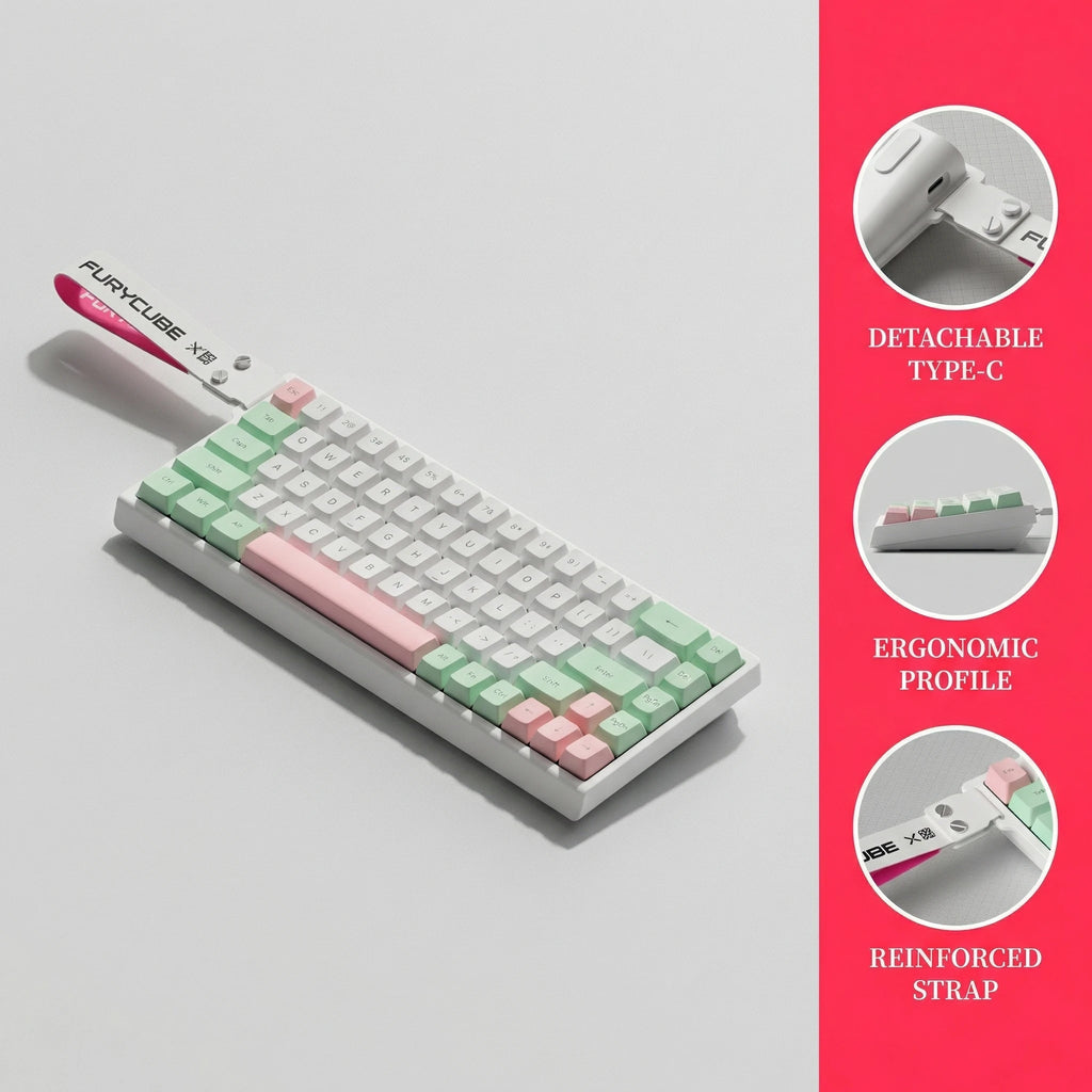 Smartrons Gaming Keyboard Wired RGB Backlit Keyboard Ultra-Compact Anti-Ghosting 68 Keys Membrane Keyboard for PC Laptop Windows