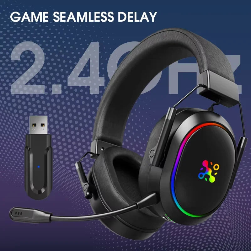 Smartrons F02 Pro 2.4Ghz for Over-Ear ANC Gaming Headphones with Surround Sound for Professional PC Gamers