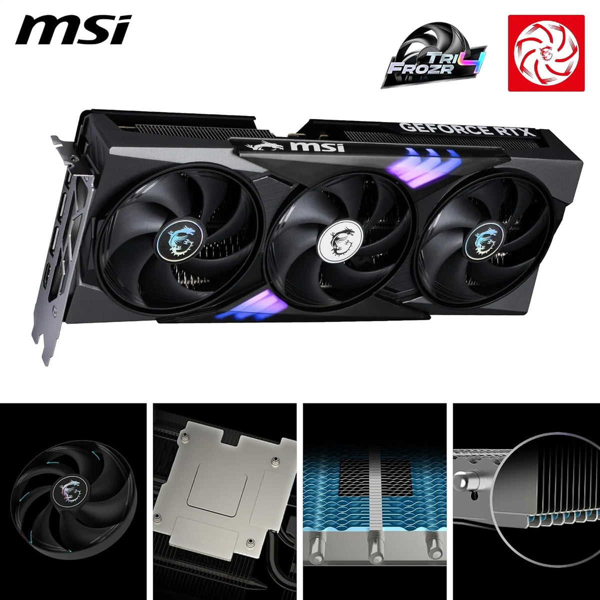 MSI Geforce RTX 5060 Ti 8G GAMING TRIO OC Graphics Card - RTX 5060 Ti GPU, 8GB GDDR7 (28Gbps/128-Bit), Pcie 5.0 - TRI FROZR 4 (3 X STORMFORCE FAN) - RGB - HDMI 2.1B, Displayport 2.1B