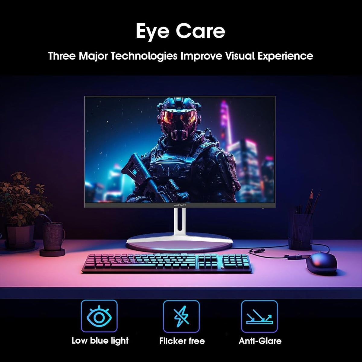 24 Inch 200Hz Gaming Monitor, FHD 1080P Fast IPS, 1Ms MPRT, Adaptive Sync, Ai-Crosshair, 110% Srgb, HDR, Low Blue Light, HDMI2.0&DP1.4, Vesa75X75Mm for PC Desktop Laptop PS5 Xbox, G24X1W
