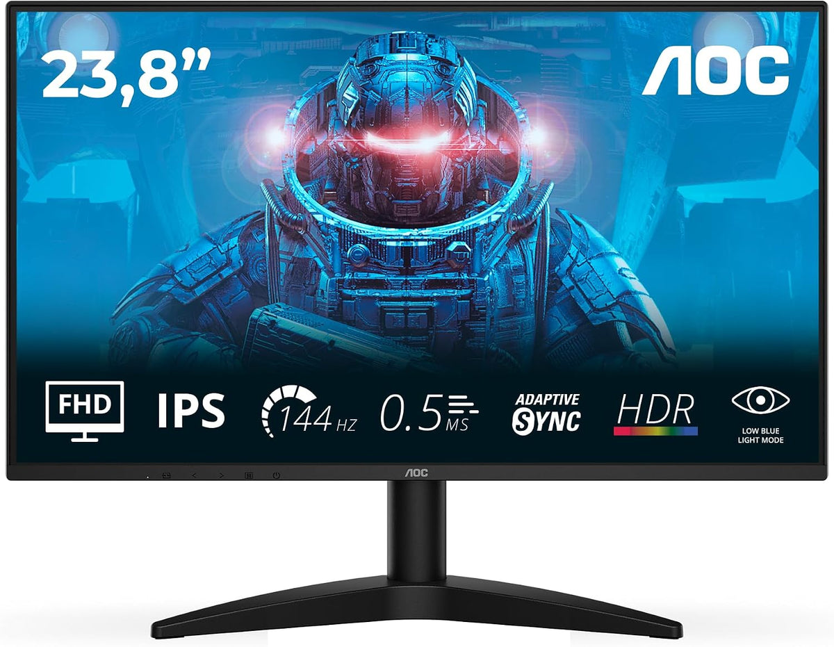 24B36X 24 Inch FHD Gaming Monitor 144Hz, IPS Panel, 4Ms Gtg, HDR10, (1920X1080 HDMI 1X 1.4) Black