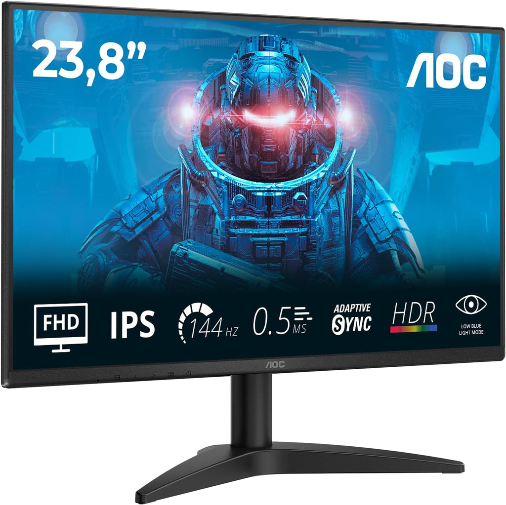 24B36X 24 Inch FHD Gaming Monitor 144Hz, IPS Panel, 4Ms Gtg, HDR10, (1920X1080 HDMI 1X 1.4) Black