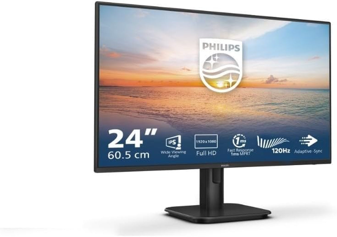 24E1N1100A 23.8 Inch FHD Monitor 120Hz, IPS Panel, 1Ms MPRT, Speakers (1920X1080 HDMI 1X 1.4) Black