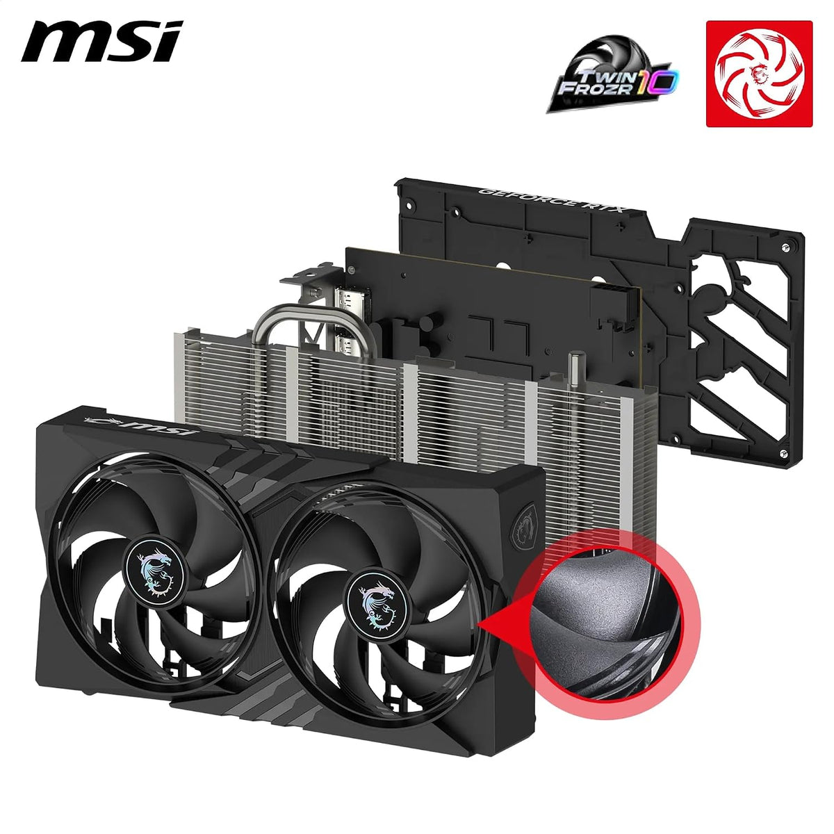 MSI Geforce RTX 5050 8G GAMING OC Graphics Card - RTX 5050 GPU, 8GB GDDR6 (20Gbps/128-Bit), Pcie 5.0 - TWIN FROZR 10 (2 X STORMFORCE FAN) - HDMI 2.1B, Displayport 2.1B