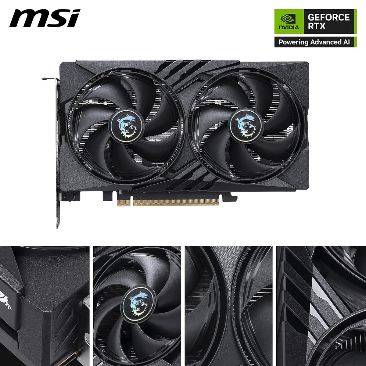 MSI Geforce RTX 5050 8G GAMING OC Graphics Card - RTX 5050 GPU, 8GB GDDR6 (20Gbps/128-Bit), Pcie 5.0 - TWIN FROZR 10 (2 X STORMFORCE FAN) - HDMI 2.1B, Displayport 2.1B