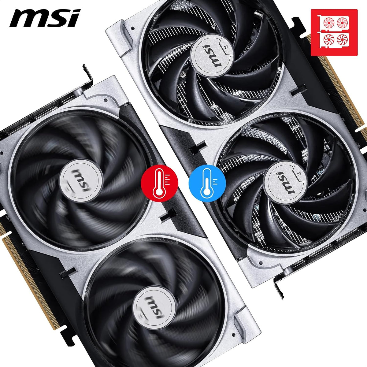 MSI Geforce RTX 5060 8G VENTUS 2X OC Graphics Card - RTX 5060 GPU, 8GB GDDR7 (28Gbps/128-Bit), Pcie 5.0 - Dual-Fan Thermal Design (2 X TORX FAN 5.0) - HDMI 2.1B, Displayport 2.1B