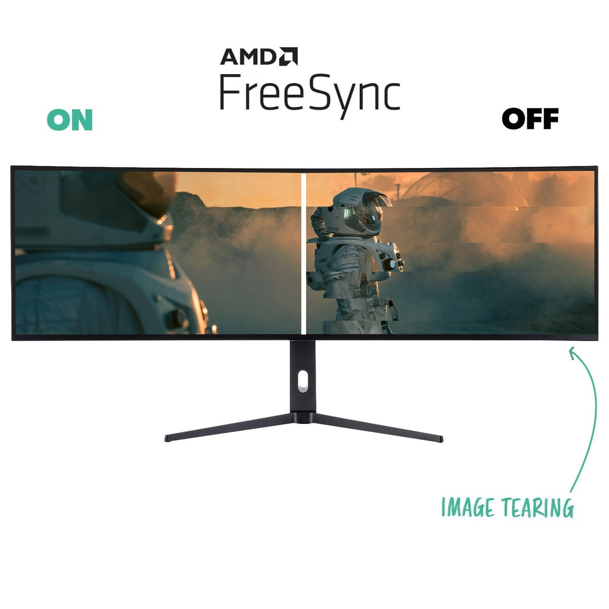 Electriq 49" IPS 5K DQHD 144Hz 1Ms Super Ultrawide Curved Gam Eiq-495Kcsuw14