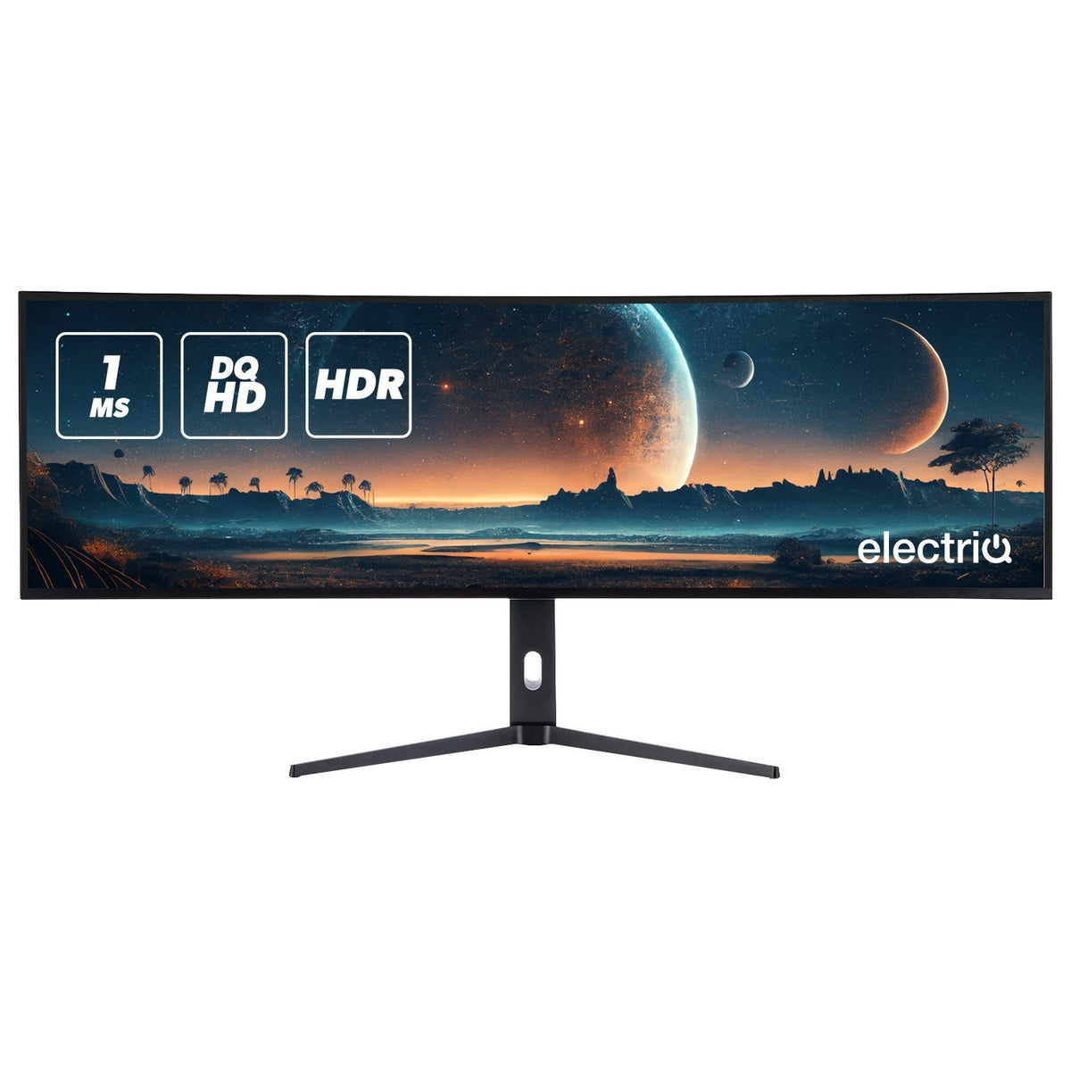Electriq 49" IPS 5K DQHD 144Hz 1Ms Super Ultrawide Curved Gam Eiq-495Kcsuw14